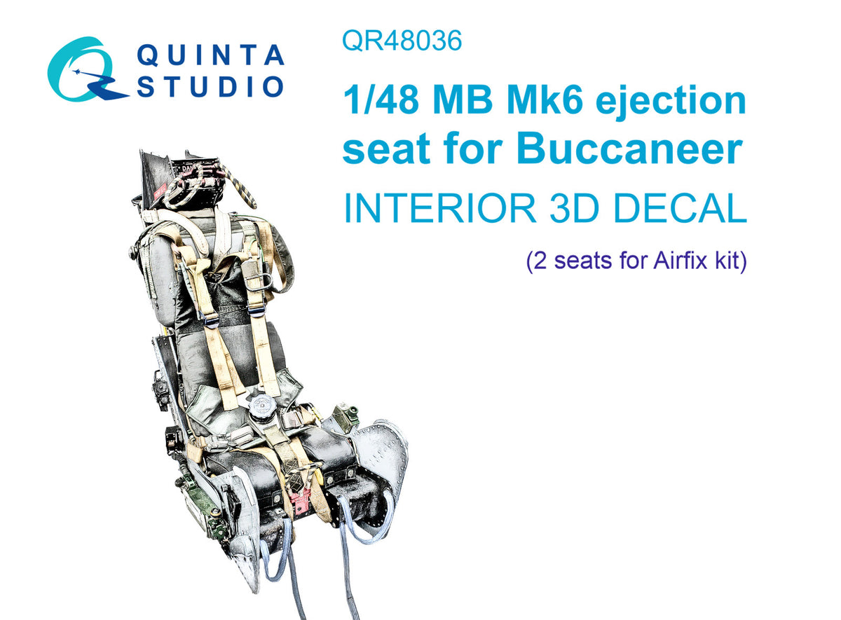 MB Mk 6 ejection seat details for the Blackburn Buccaneer [S.2B S.2C/D] (designed to be used with Airfix kits) , x 2 pcs