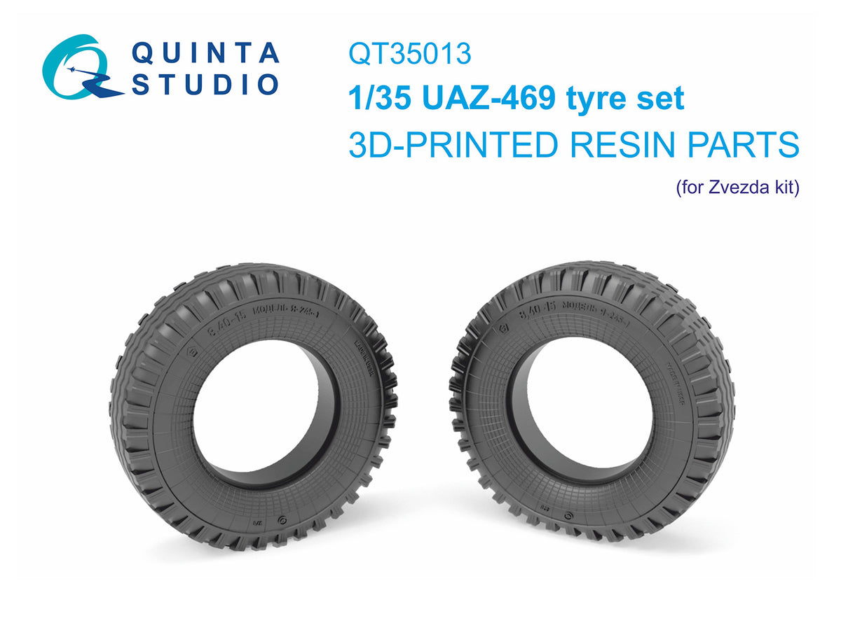 UAZ-469 Family tyre set (designed to be used with Zvezda kits)