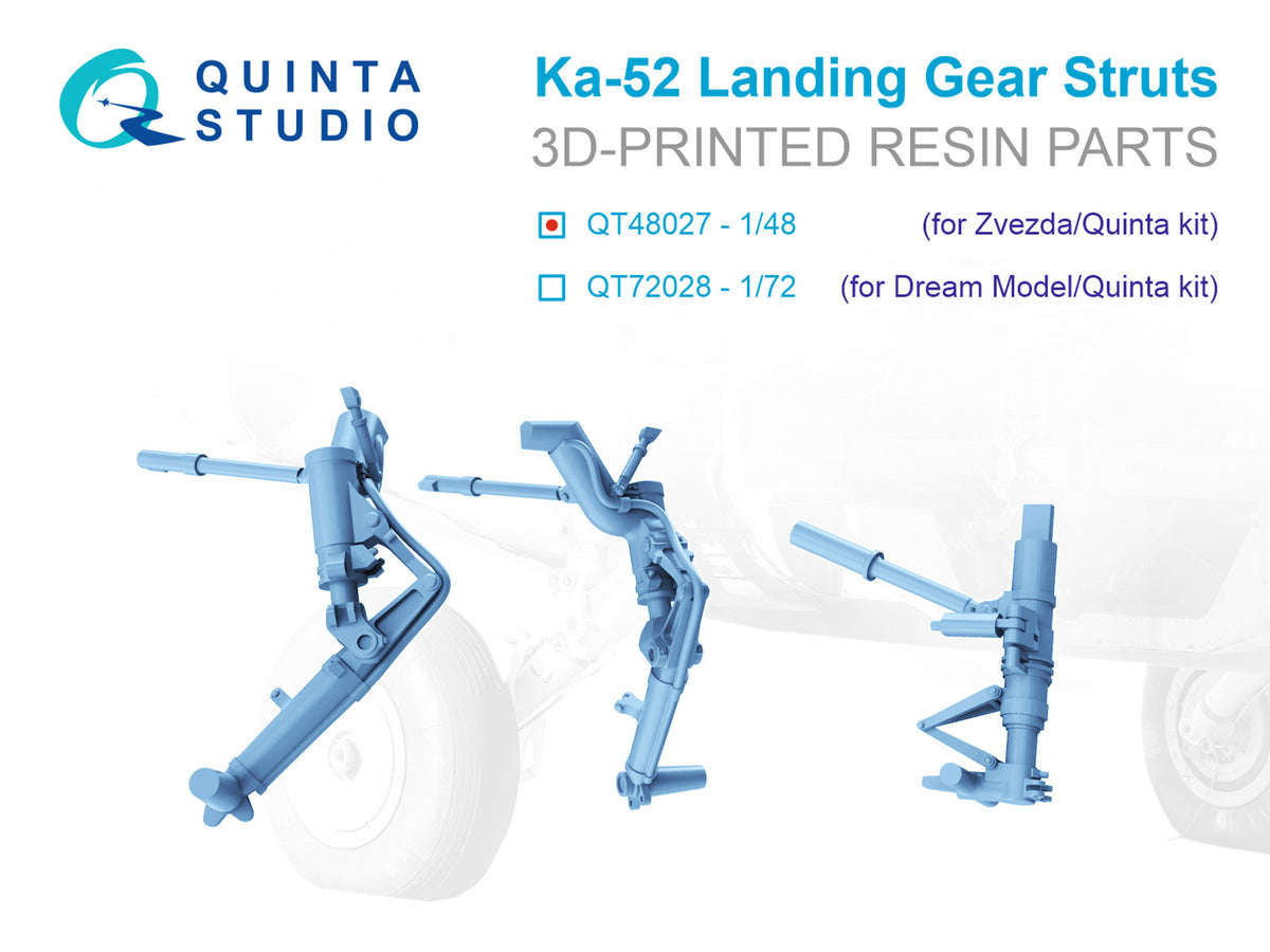 Kamov Ka-52 Landing Gear Struts (designed to be used with Quinta Studio and Zvezda kits)