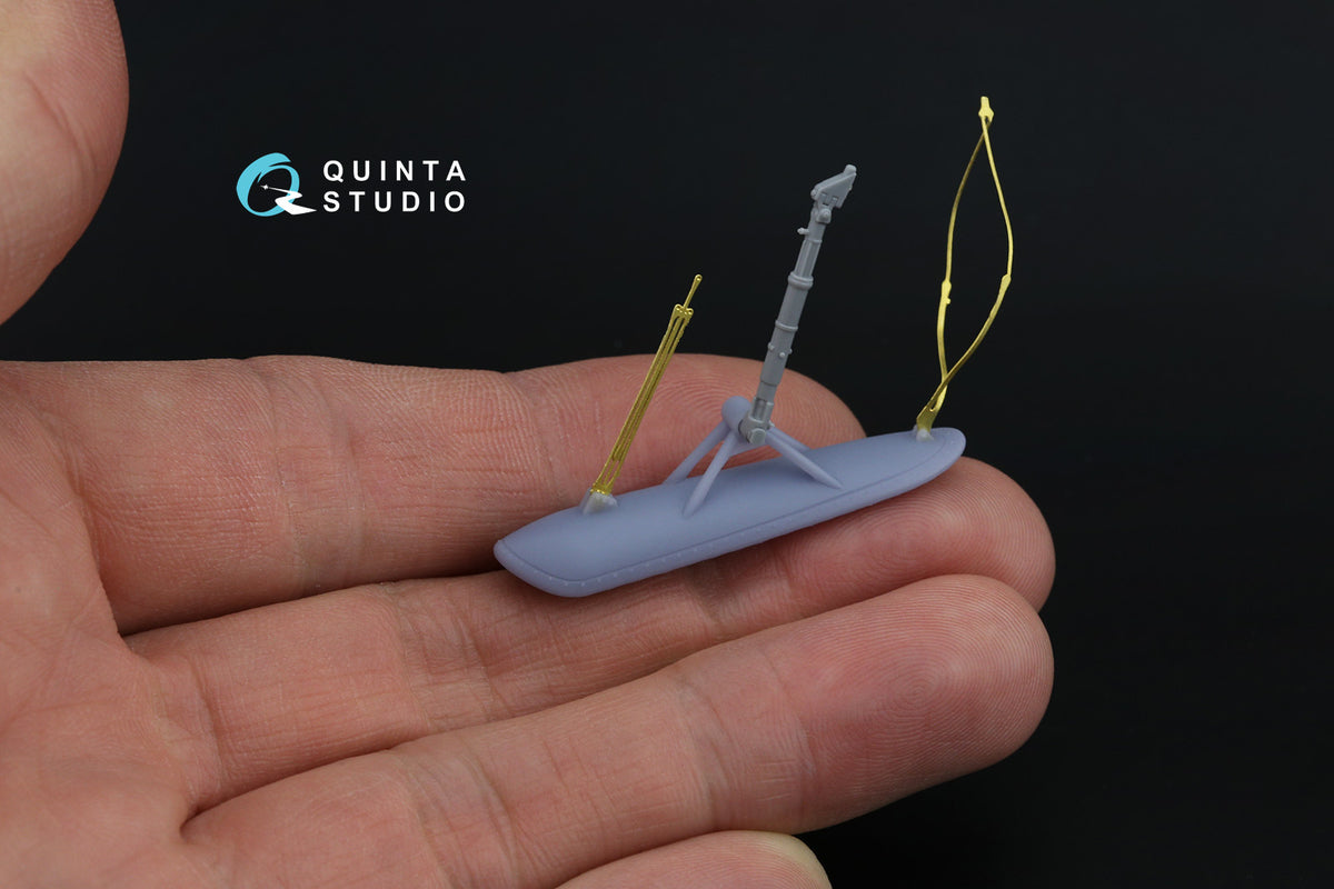 Polikarpov I-16 Ski landing gear (Non-retractable version) (3D-Printed)(designed to be used with Zvezda kits)