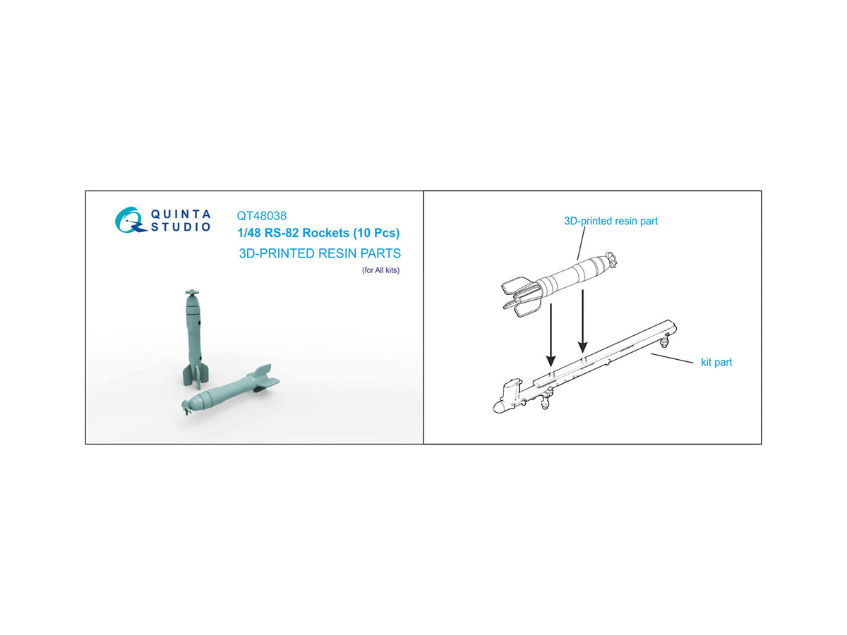 RS-82 Rockets (10 Pcs) (3D-Printed)(all kits)