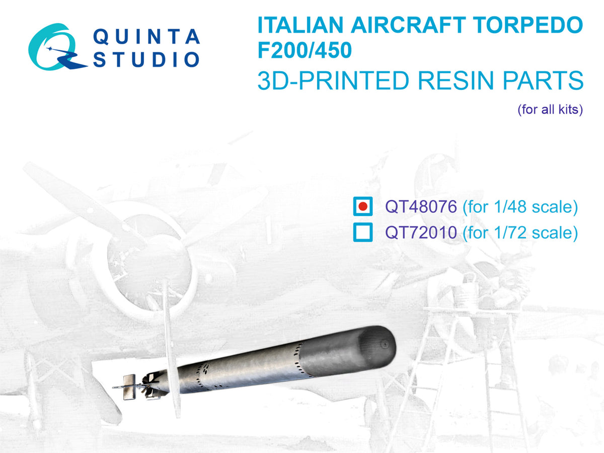 Italian WWII aircraft torpedo F200-450 (all kits)