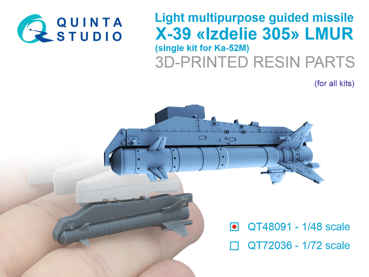 Light multi-purpose guided missile X-39 'Product 305' LMUR, single-pack kit for Kamov Ka-52M (for all kits)