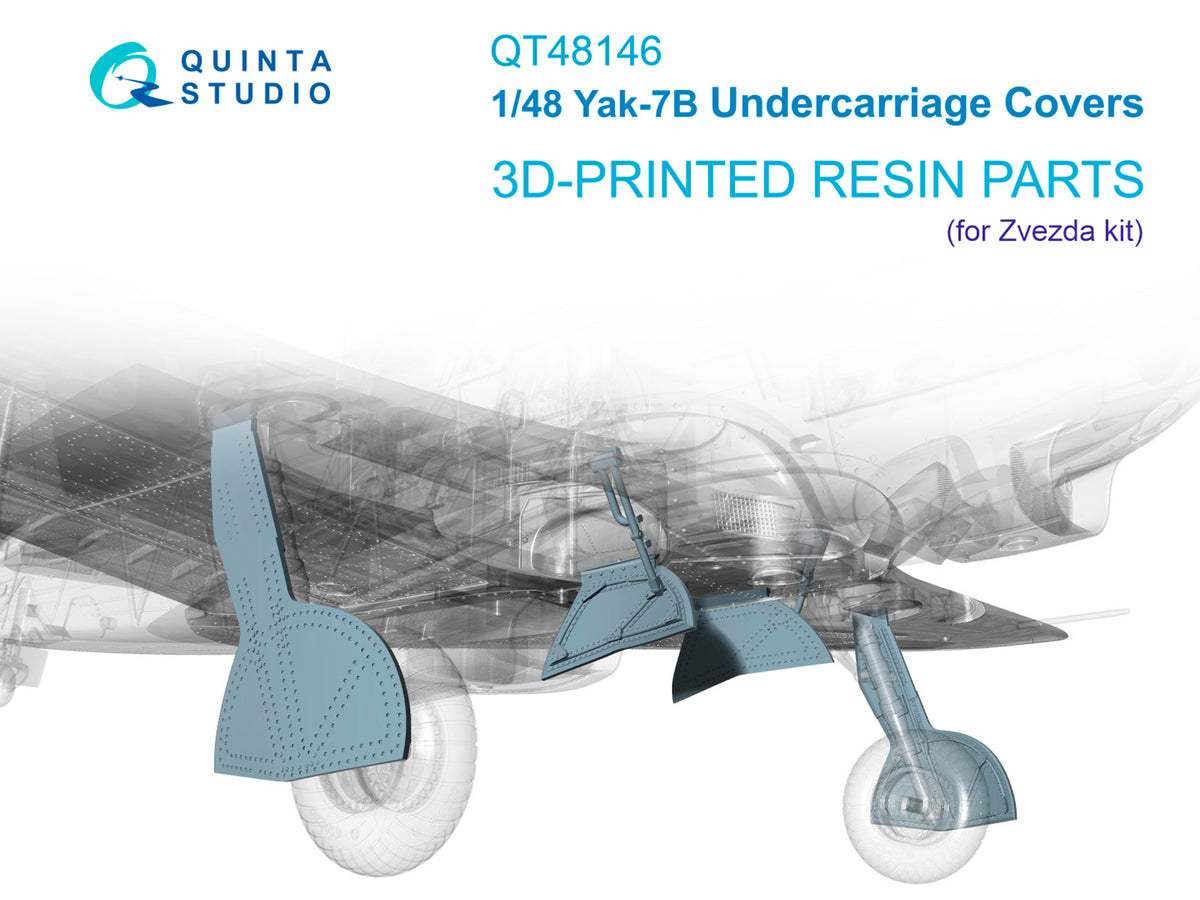 Yakovlev Yak-7B Undercarriage covers (designed to be used with Zvezda kits)