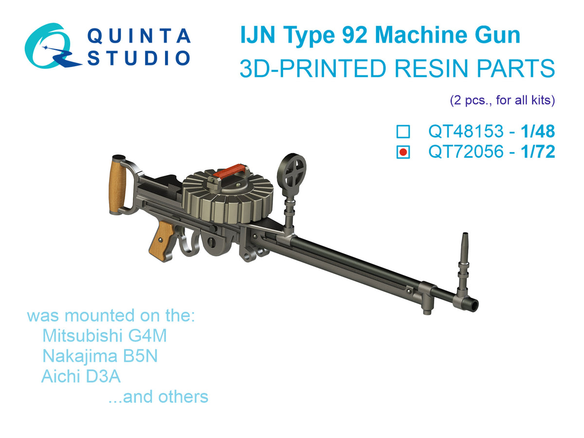 Type 92 Machine Gun, 2 pcs (for all kits)