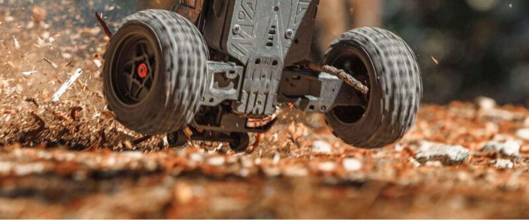 Radio control car on Autumn leaves