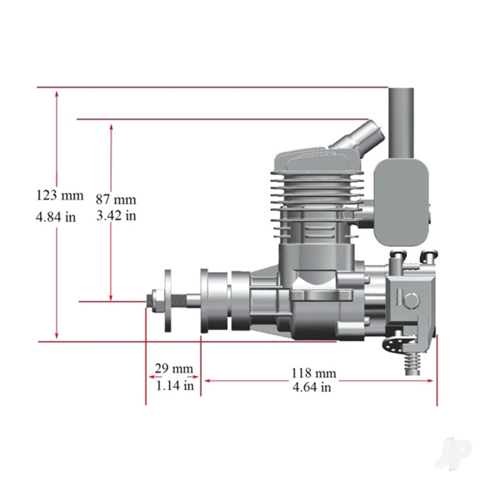 Stinger Engines 10cc Petrol 2-Stroke Single Cylinder Rear Exhaust Stinger Engine RCGF10RE 5