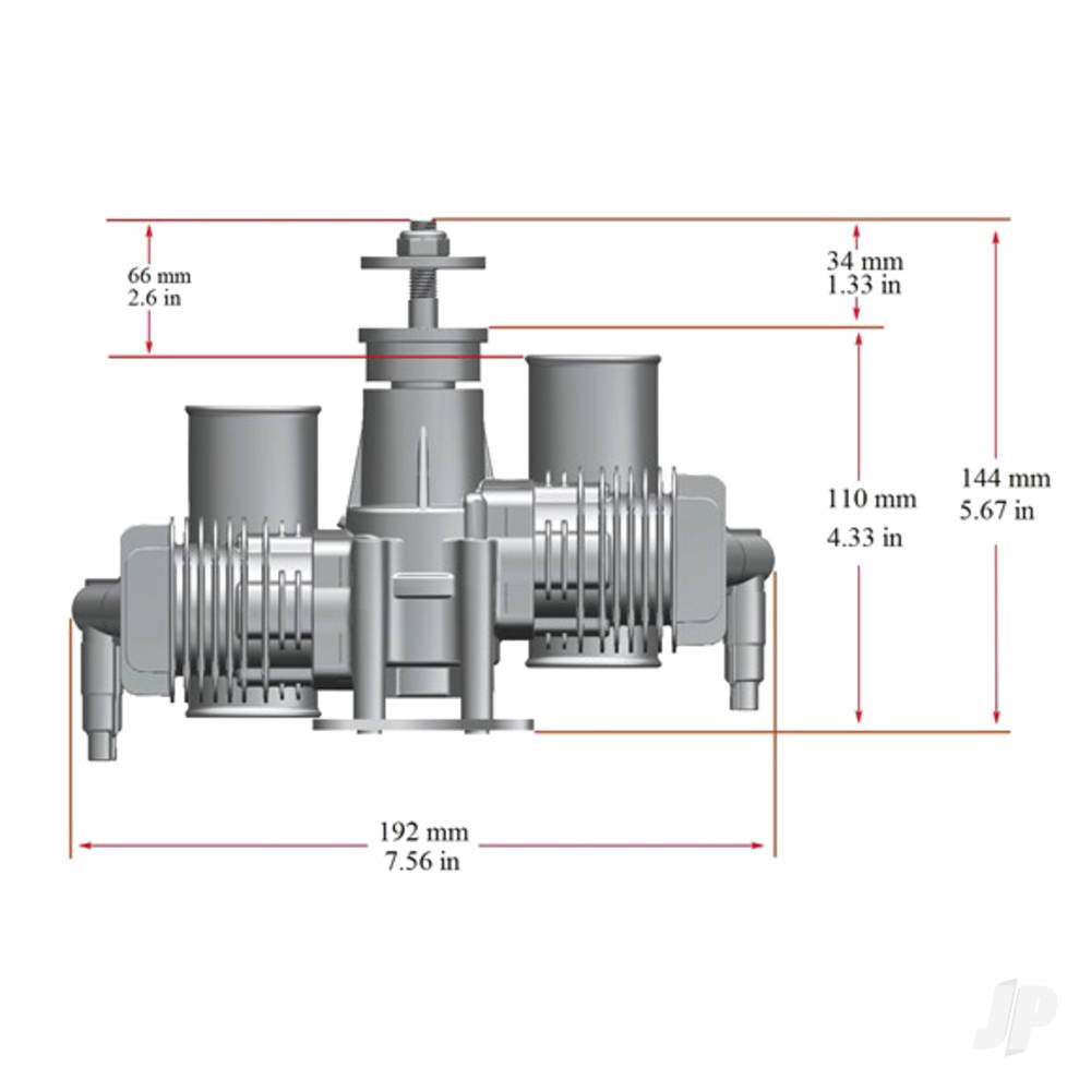 Stinger Engines 30cc Petrol 2-Stroke Twin Cylinder Engine RCGF30TSE 3