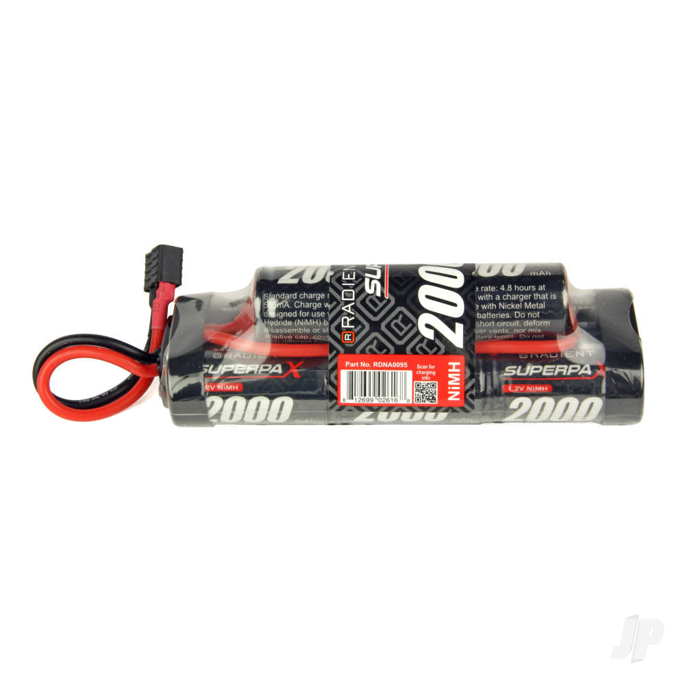 Radient NiMH 9.6V 2000mAh SC 6-2 Hump, Deans (HCT) RDNA0095