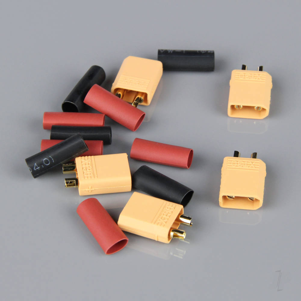 Radient XT30 Male including Heat Shrink (ESC End) (5 pcs) RDNAC010020