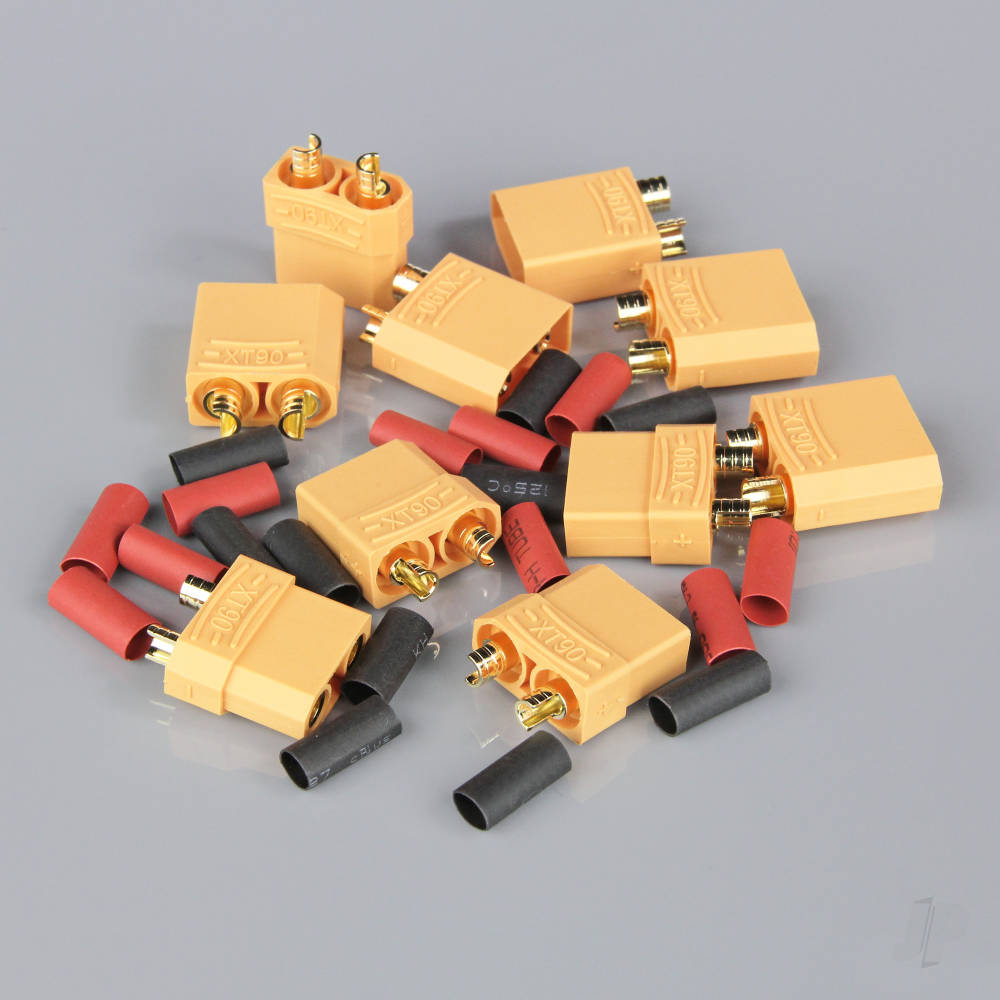 Radient XT90 Pairs including Heat Shrink (5 pcs) RDNAC010034