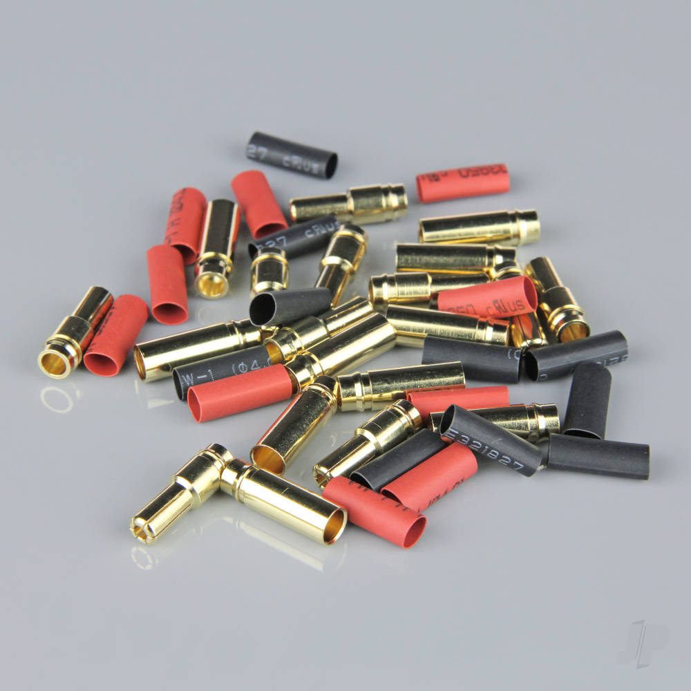 Radient 5.0mm Gold Connector Pairs including Heat Shrink (10 pcs) RDNAC010093