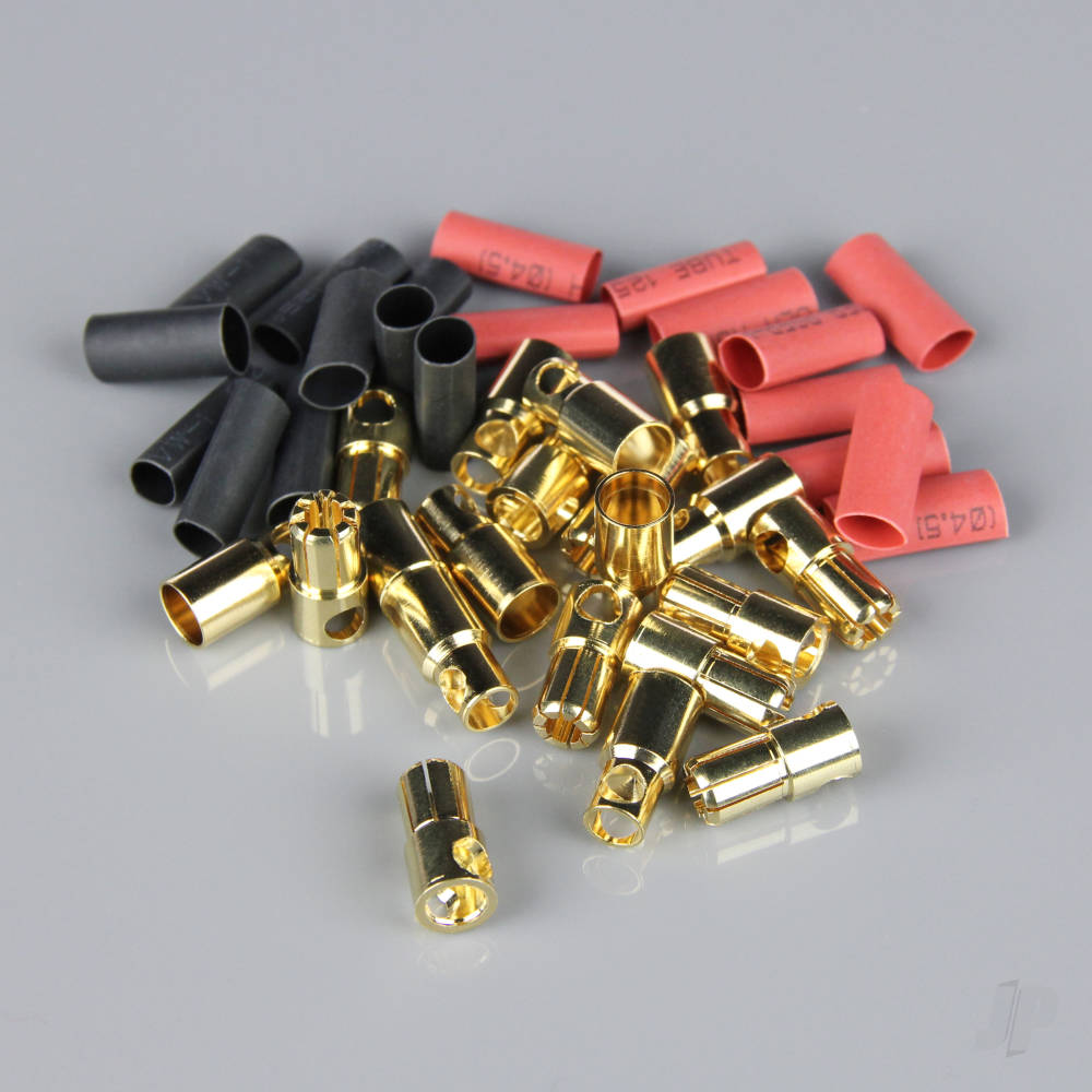 Radient 6.0mm Gold Connector Pairs including Heat Shrink (10 pcs) RDNAC010097