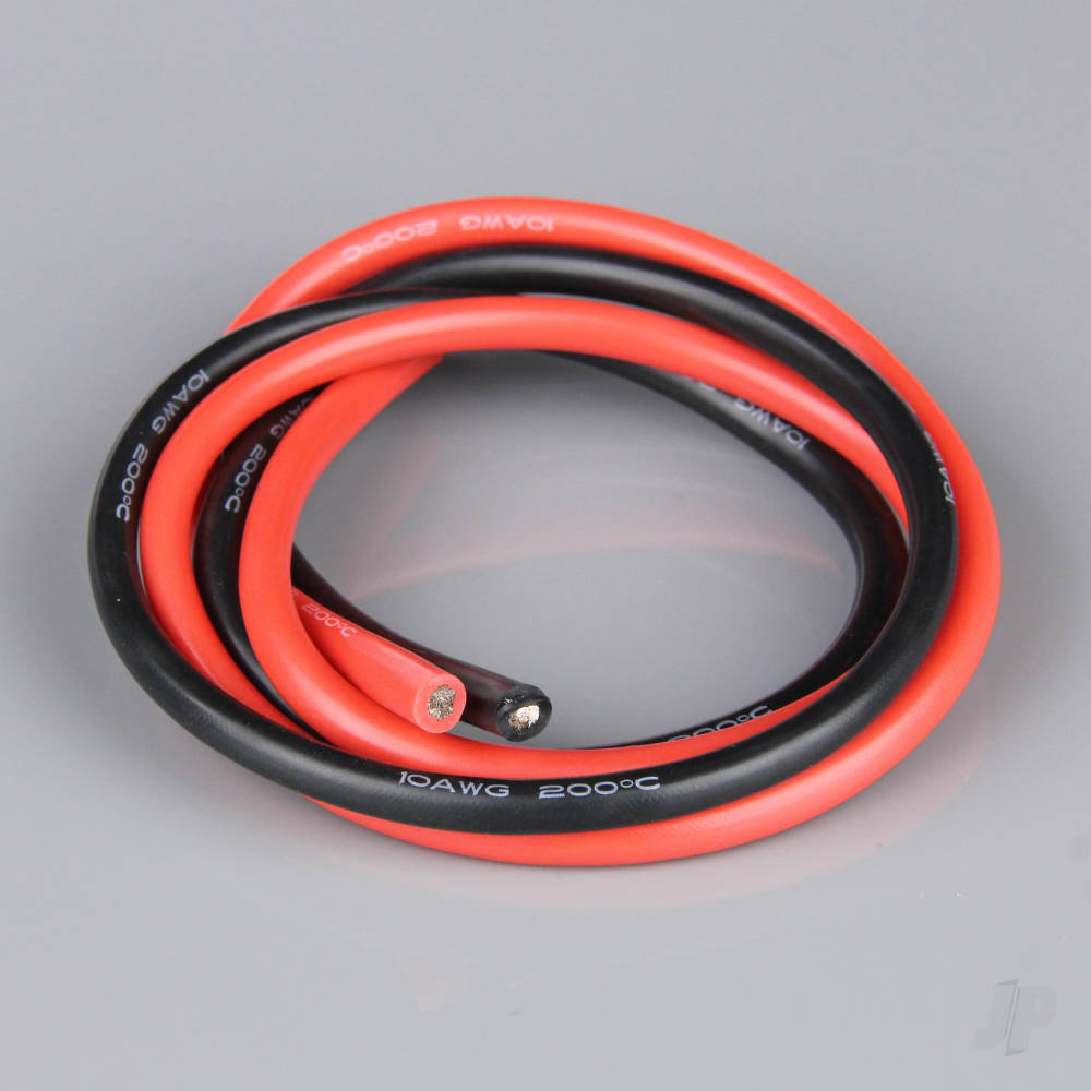 Radient Silicone Wire, 10AWG 2ft / 0.6m Red-Black RDNAC010143