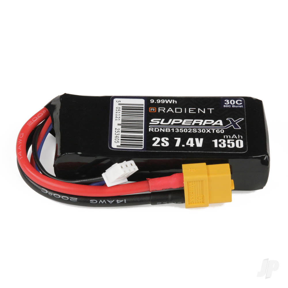 Radient LiPo 2S 1350mAh 7.4V 30C XT60 RDNB13502S30XT60