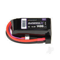 Radient LiPo 4S 1400mAh 14.8V 50C Deans (HCT) RDNB14004S50H