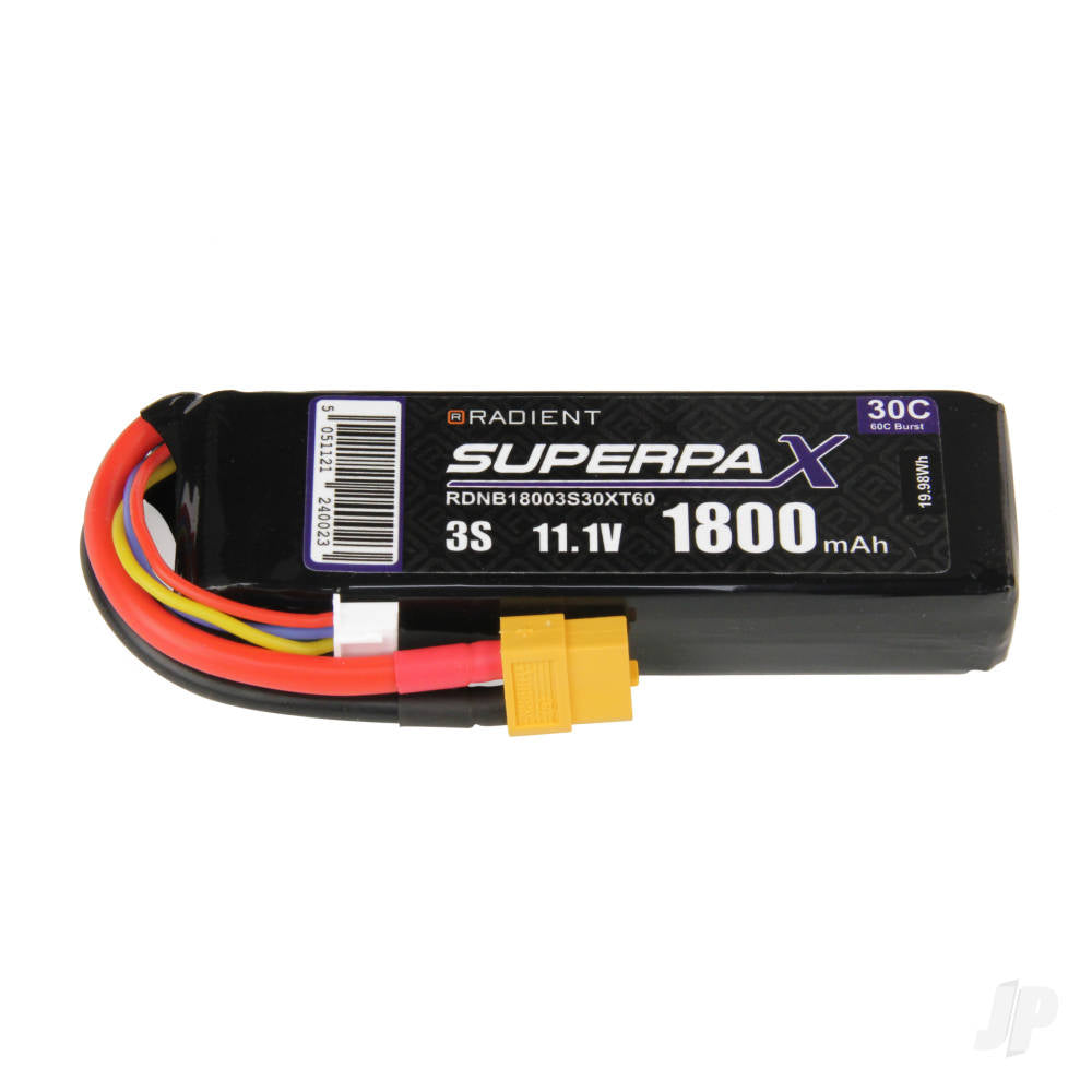 Radient LiPo 3S 1800mAh 11.1V 30C XT60 RDNB18003S30XT60