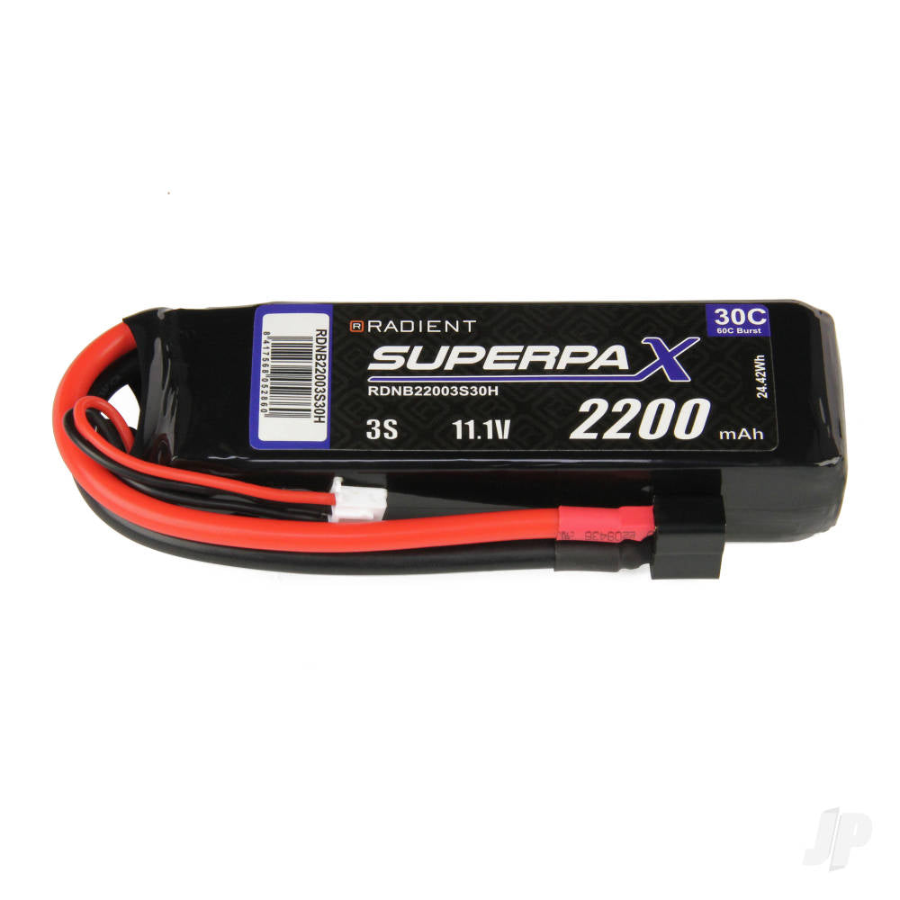 Radient LiPo 3S 2200mAh 11.1V 30C Deans (HCT) RDNB22003S30H