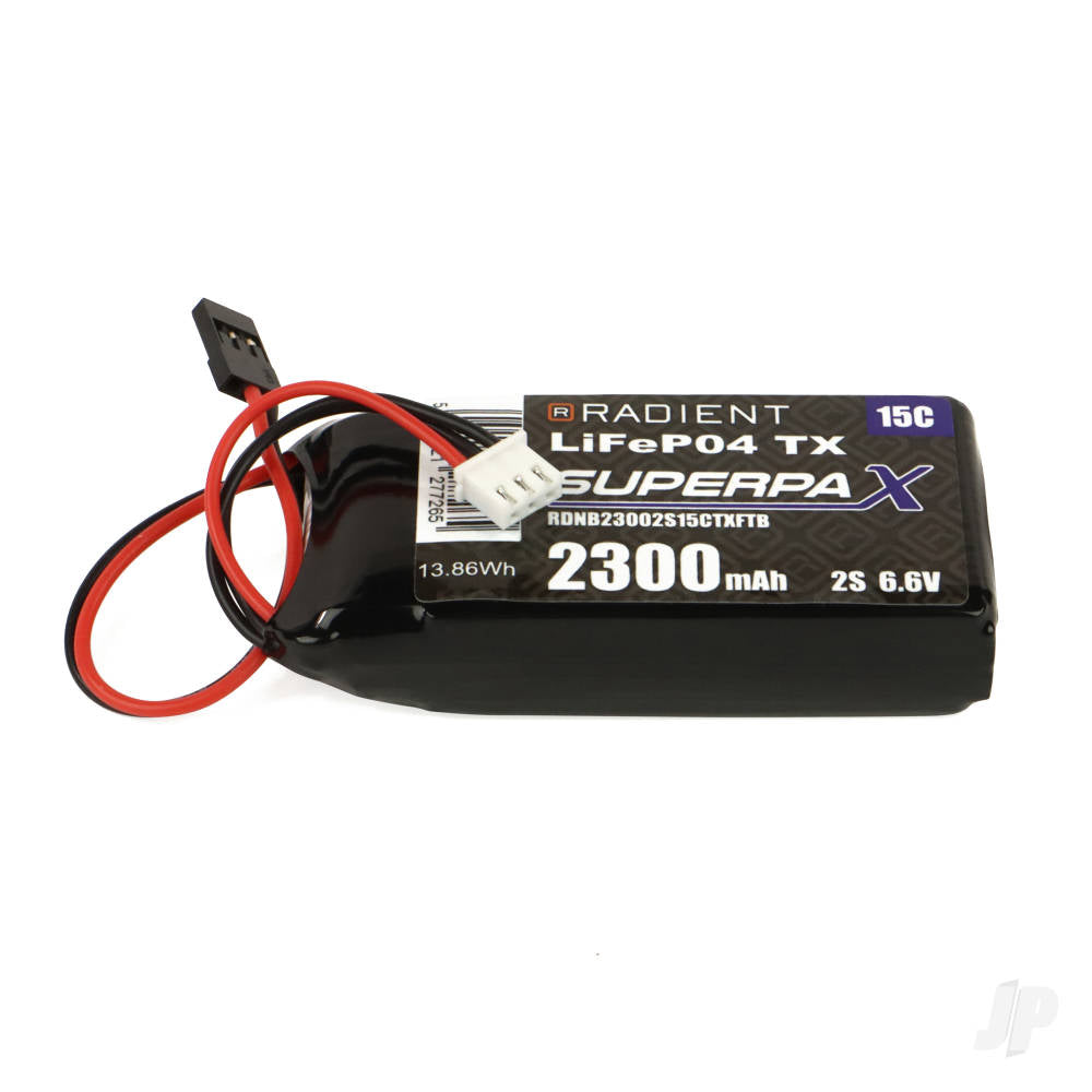 Radient LiFe 2S 6.6V 2300mAh 15C Futaba / Hitec (RDNB23002S15CTXFTB)