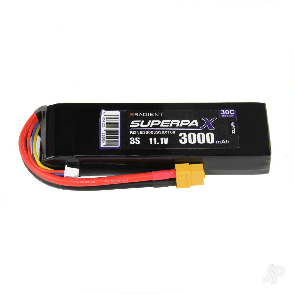 Radient LiPo 3S 3000mAh 11.1V 30C XT60 RDNB30003S30XT60 - RC Electronics
