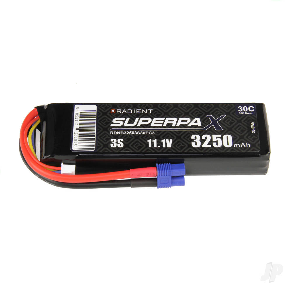 Radient LiPo 3S 3250mAh 11.1V 30C EC3 RDNB32503S30EC3