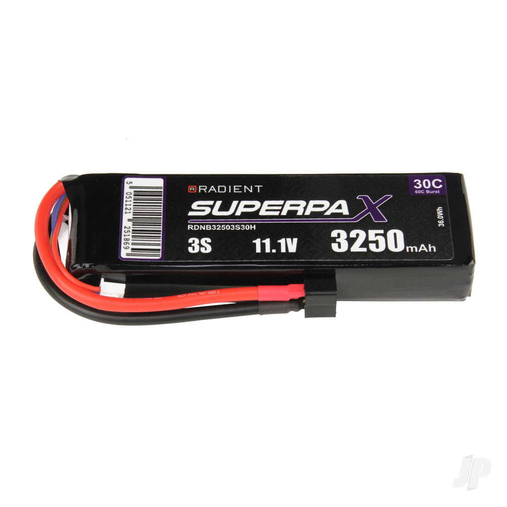 Radient LiPo 3S 3250mAh 11.1V 30C Deans (HCT) RDNB32503S30H