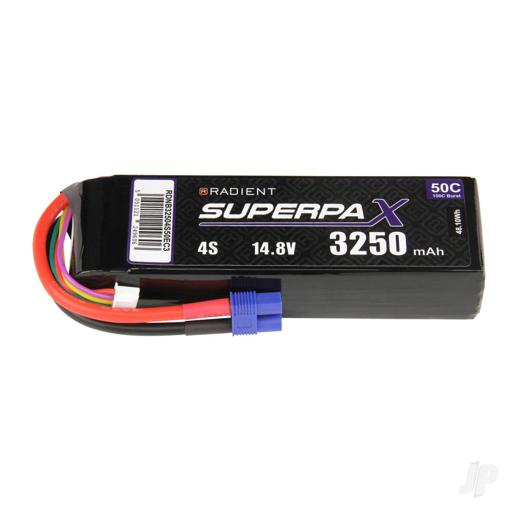 Radient LiPo 4S 3250mAh 14.8V 50C EC3 RDNB32504S50EC3