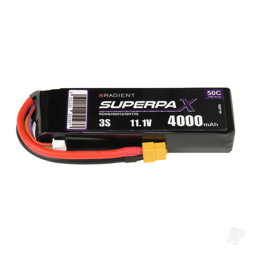 Radient LiPo 3S 4000mAh 11.1V 50C XT60 RDNB40003S50XT60