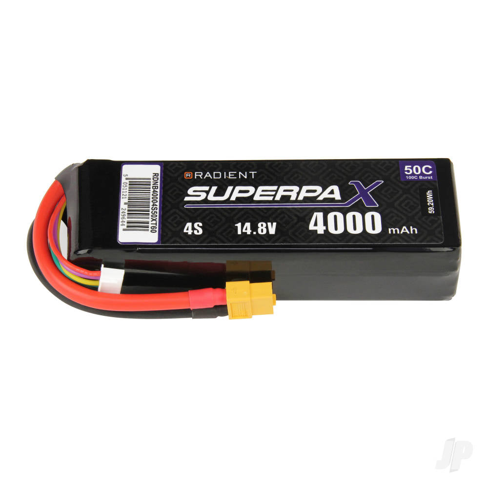 Radient LiPo 4S 4000mAh 14.8V 50C XT60 RDNB40004S50XT60