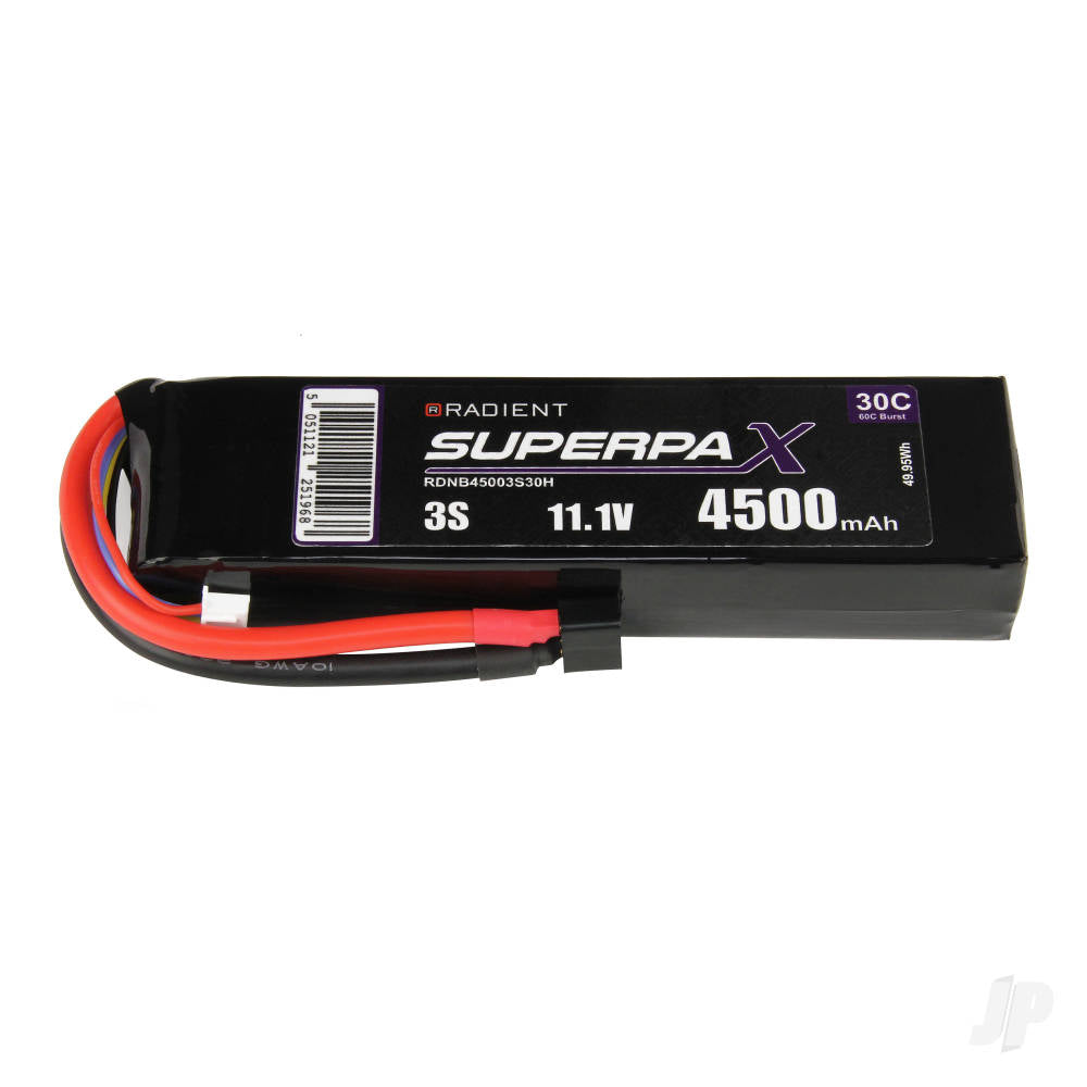 Radient LiPo 3S 4500mAh 11.1V 30C Deans (HCT) RDNB45003S30H