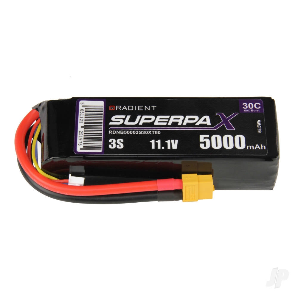 Radient LiPo 3S 5000mAh 11.1V 30C XT60 RDNB50003S30XT60