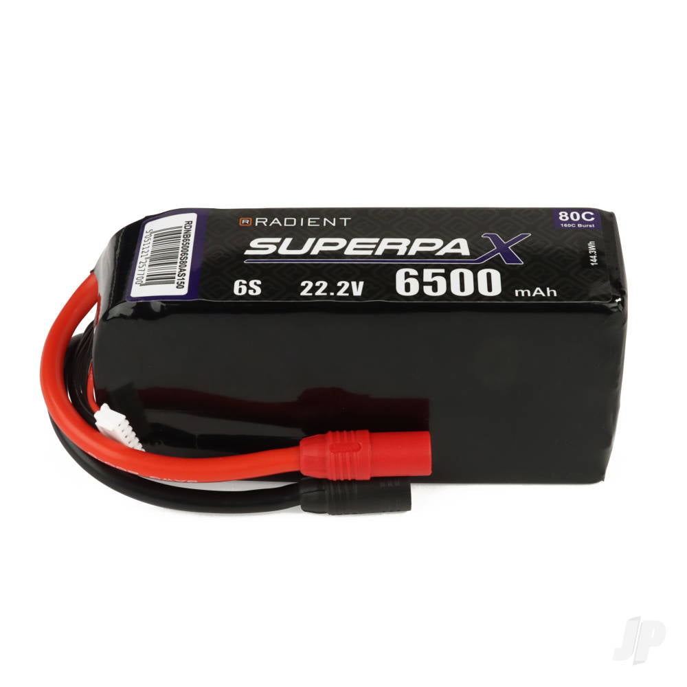 Radient LiPo 6S 6500mAh 22.2V 80C AS150 RDNB65006S80AS150