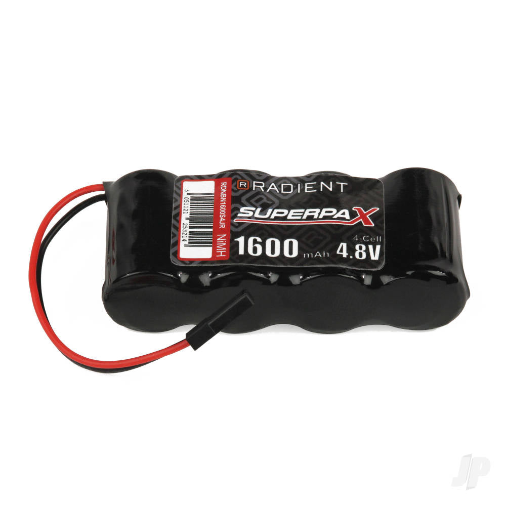 Radient NiMH 4.8V 1600mAh 2/3A SBS-Flat, Rx-Jr RDNBN1600S4JR
