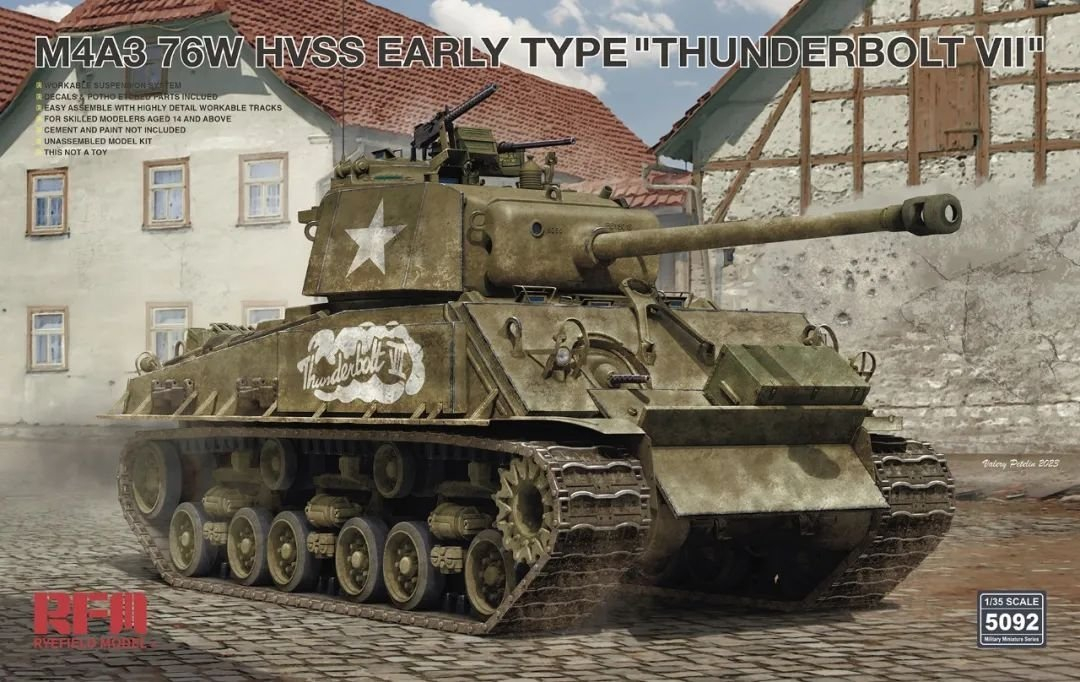 Rfm 1/35 Sherman M4A3 76W Hvss Early Type ” Thunderbolt Vii 5092