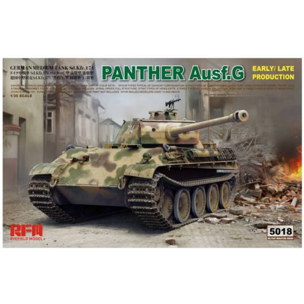 Rfm 1/35 Panther Ausf.G With Workable Track Links Model Kit 5018