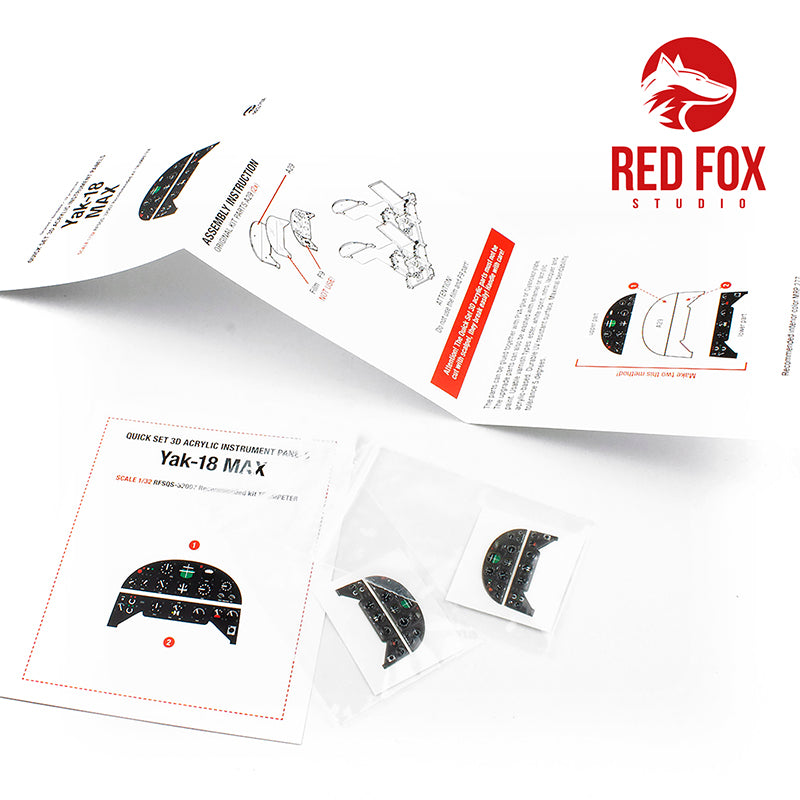 Yakovlev Yak-18 Max Quick Set 3D Acrylic Instrument Panel (designed to be used with Trumpeter kits)