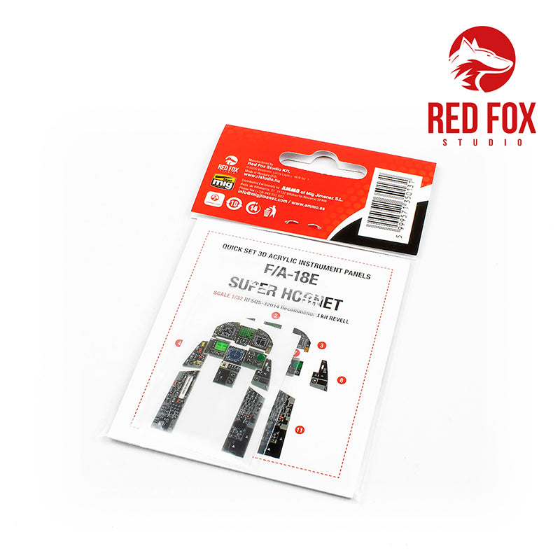 Boeing F/A-18E Super Hornet Quick Set 3D Acrylic Instrument Panel (designed to be used with Revell kits)