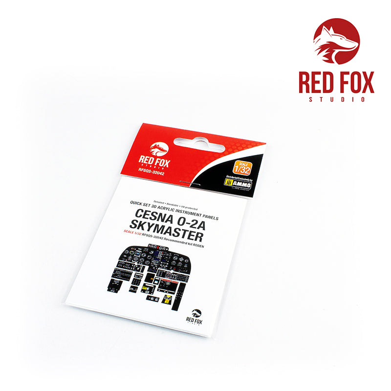 Cessna O-2A Skymaster Quick Set 3D Acrylic Instrument Panel (designed to be used with Roden kits)