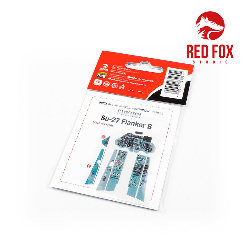 Sukhoi Su-27 Flanker B Quick Set 3D Acrylic Instrument Panel (designed to be used with Trumpeter kits)
