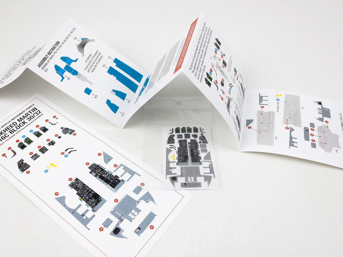 Lockheed-Martin F-16C Fighting Falcon Block 30/32 3D Acrylic Instrument Panel (designed to be used with Tamiya kits)