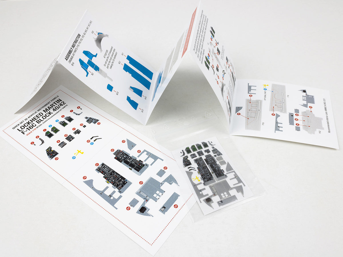 Lockheed-Martin F-16C Fighting Falcon Block 40/42 3D Acrylic Instrument Panel (designed to be used with Tamiya kits)