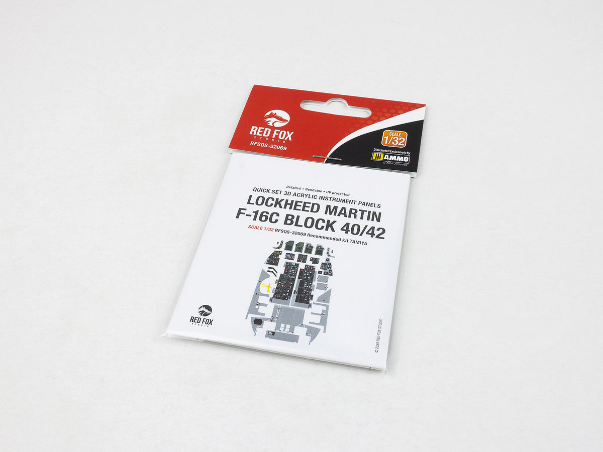 Lockheed-Martin F-16C Fighting Falcon Block 40/42 3D Acrylic Instrument Panel (designed to be used with Tamiya kits)