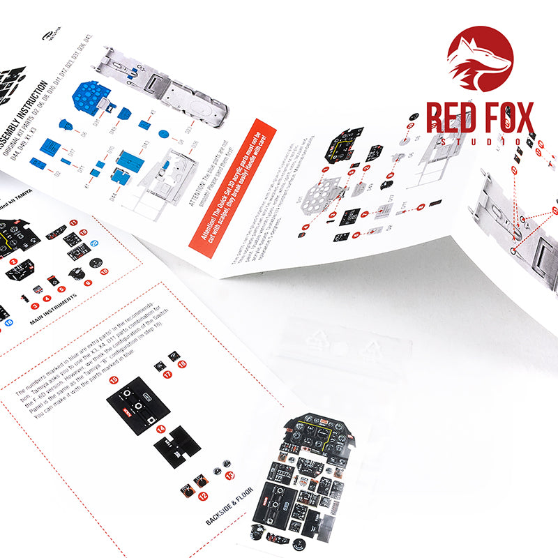 North-American F-6D Mustang Quick Set 3D Acrylic Instrument Panel (designed to be used with Tamiya kits)