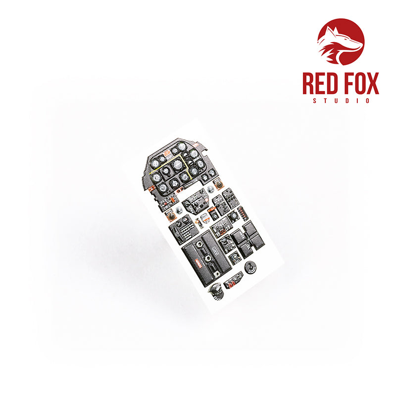 North-American F-6D Mustang Quick Set 3D Acrylic Instrument Panel (designed to be used with Tamiya kits)