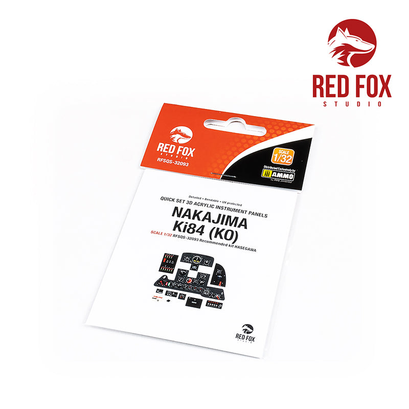 Nakajima Ki-84 (KO) Quick Set 3D Acrylic Instrument Panel (designed to be used with Hasegawa kits)