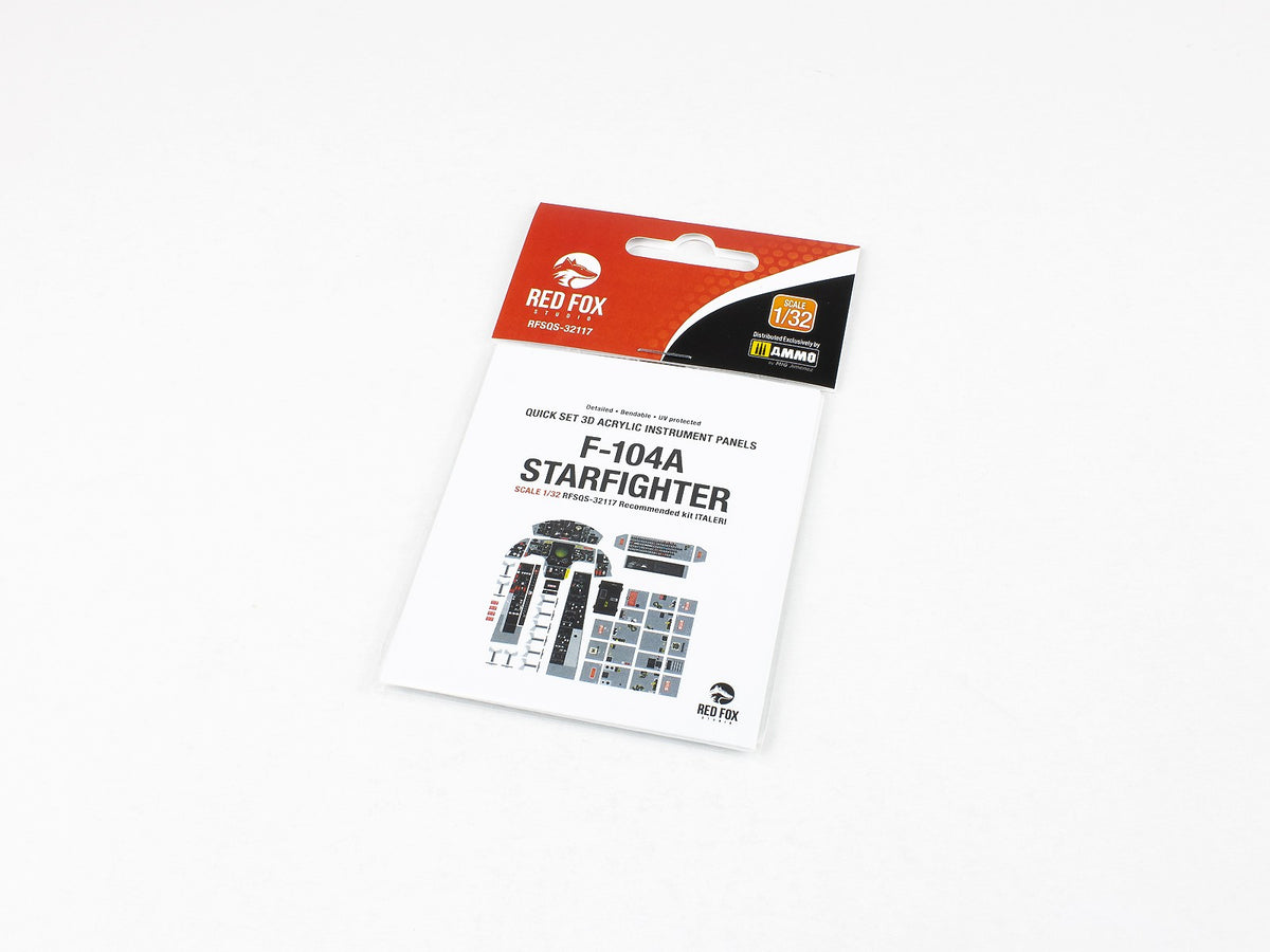 Lockheed F-104A Starfighter 3D Acrylic Instrument Panel (designed to be used with Italeri kits)