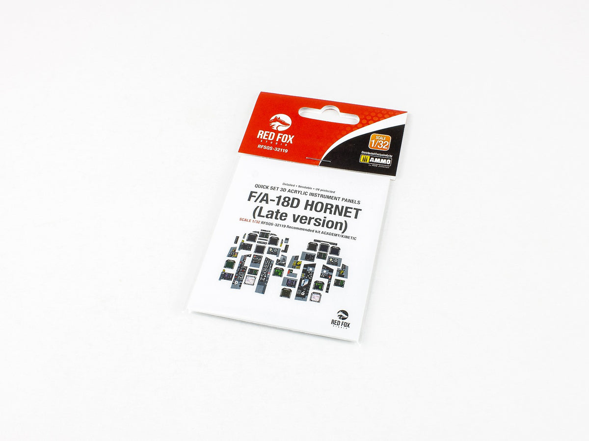 McDonnell-Douglas F/A-18D Late Hornet 3D Acrylic Instrument Panel (designed to be used with Academy and Kinetic Model kits)