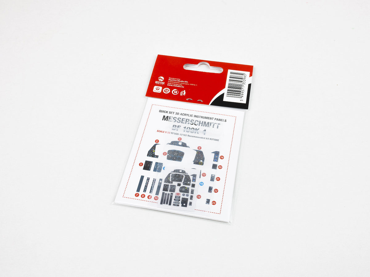 Messershcmitt Bf-109K-4 3D Acrylic Instrument Panel (designed to be used with Kotare kits)
