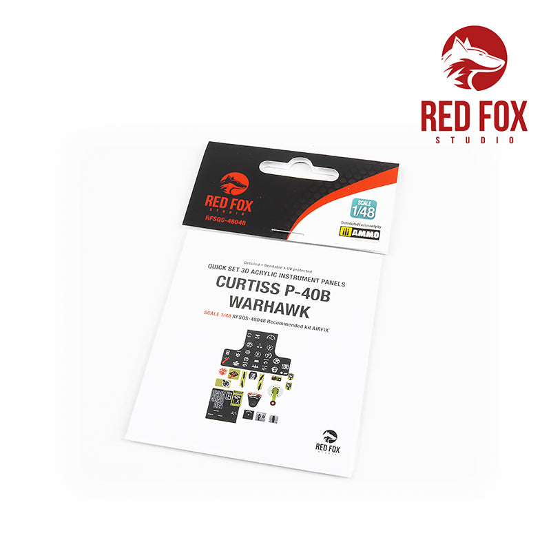 Curtiss P-40B Warhawk 3D Acrylic Instrument Panel (designed to be used with Airfix kits)