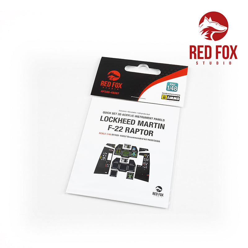 Lockheed-Martin F-22 Raptor 3D Acrylic Instrument Panel (designed to be used with Hasegawa kits)